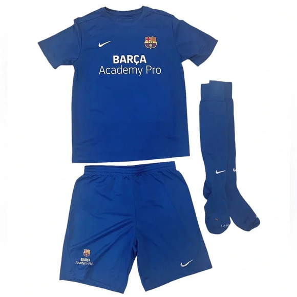 NIKE Dry-Fit Barca Academy Pro Soccer Uniform Jersey Shorts Socks Youth XL